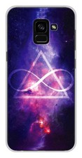 Coque en silicone imprimée compatible Samsung Galaxy A8 2018 Infinite Triangle