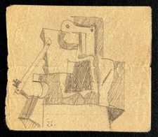 André HEURTAUX (1898-1983) Dessin de 1926 Crayon Constructivisme Lhote André 12
