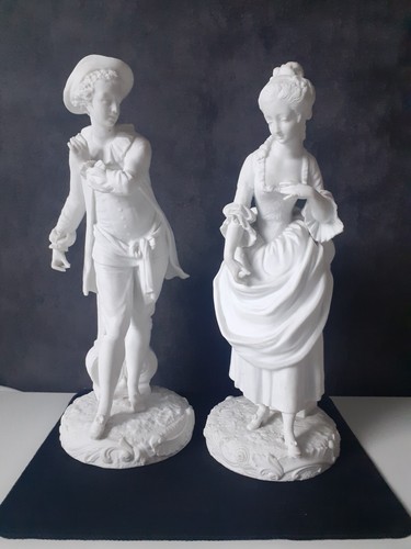 Couple statuette biscuit - couple,