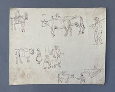 Dessin ancien, animaux et
