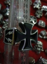 ANELLO Croix Malte Acier
