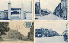 BOHAIN LOT de 4 cartes Stade Rue Jean Jaurès Avenue Gare Place Rue Fagart