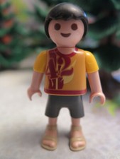 garçon enfant brun short tee shirt motif asiatique 4851 PLAYMOBIL école jeux zoo