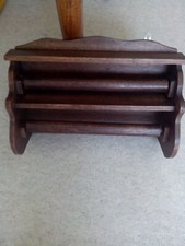 Dérouleur papier alu et essuies tout -  chêne,  fait main en 1970