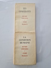 Oeuvres complètes d'André Malraux 1945 Les conquérants et la Condition Humaine
