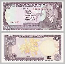 Colombie 50 Pesos Or 1986 P425B Splendide.