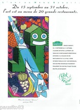 PUBLICITE ADVERTISING 125  1993  BADOIT eau minérale restaurant LASSERRE  KRIKI