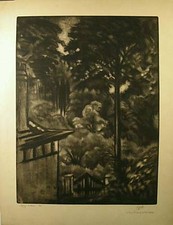 Eau forte de Arthur Greuell, Paysage Brabançon