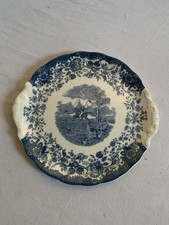 Plat A Gateau Ou A Tarte Faience La Cartuja Seville Pickman Decor De Chasse