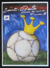 Affiche originale COUPE DU MONDE FRANCE 1998 98 SAINT DENIS poster football