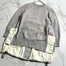 Robe Sweat En Éponge Sacai En Nylon Avec Matériaux Différents