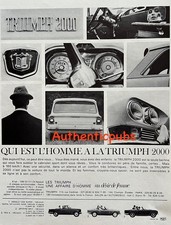 PUBLICITE VOITURE TRIUMPH 2000 HERALD 1200 SPITFIRE MK2 DE 1965 AD PUB VINTAGE