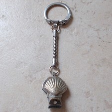 Ancien porte clefs clés vintage huile SHELL France Garage Petroliana 1960s #2