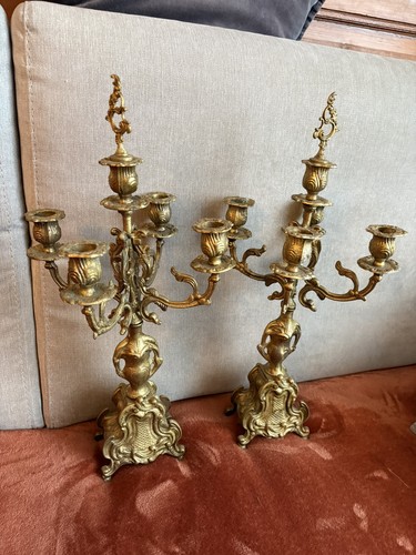 Paire chandeliers anciens - de,