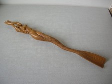 Ancien chausse pied femme nue sirène en plastique Made in  France 51 cm