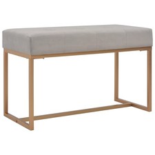 Banc 80 cm Gris Velours Tabouret Siège Banquette Pouf Salon Intérieure vidaXL