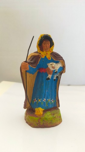 Santon bergère signé - -,