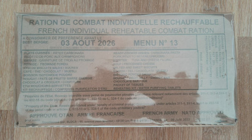 Ration militaire armée
