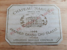 étiquette vin chateau Margaux 1966 1er grand cru classé wine label wein etikett