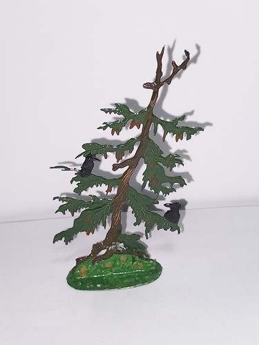 Plat étain ancien arbre - ancien,