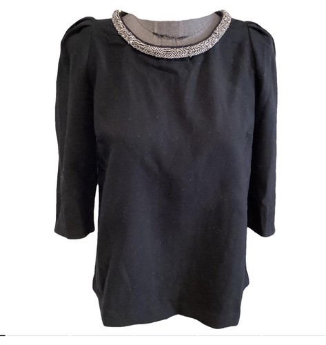 Belle blouse noir strass - belle,