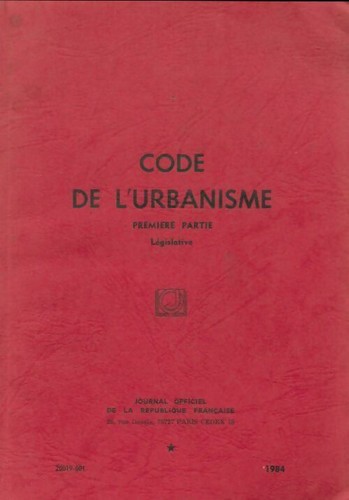 Code urbanisme tome i - de,
