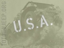 POCHOIR STENCIL MARQUAGE USA  2"   REMORQUE 1/4T TRAILER BANTAM WILLYS jeep