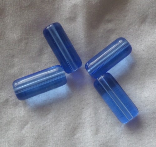 Perles verre tube x 6 - en,