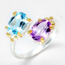 Bijou fait main topaze bleue