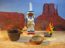 Playmobil Indiens / Squaw + Feu De Camp / Cowboy / Arc / Flèches / Western (V)