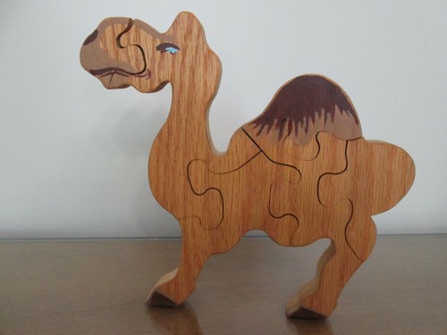 Wooden camel puzzle - wooden,