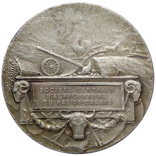 Médaille Société Centrale d'Agriculture du Pas-de-Calais par Abel Lafleur