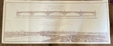 Plan d’un projet de pont à Toulouse, avec vue en perspective (1913/1914)