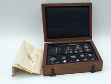 Coffret de 21 poids de précision avec certificat d'étalonnage - 1957 - boite