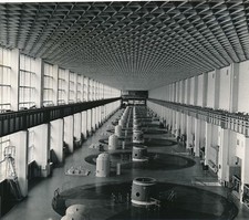 photo Centrale hydroélectrique de Krasnoïarsk tirage argentique époque 1972 URSS