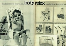 Publicité Advertising 099  1965   Baby - Relax  (2p)  poussette siège parc lit