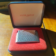 Briquet à gaz Silver Match Compound Vintage 1970 avec sa boîte 