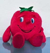 Peluche fruit fraise rouge