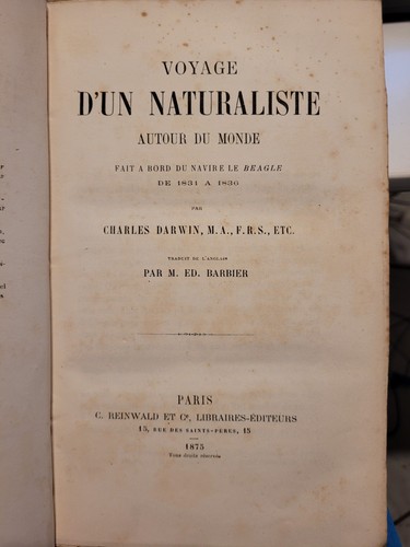 Darwin voyage naturaliste - darwin-voyage, d'un