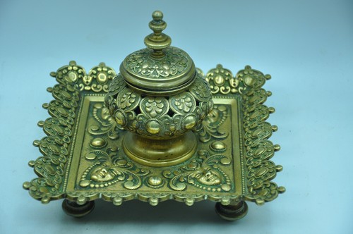 Ancien encrier bronze - ancien,