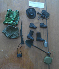 vintage  big jim -tenue safari chercheur + accessoires  - action joe