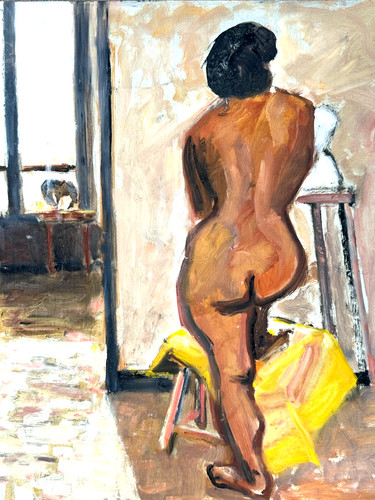 Tableau ancien portrait femme