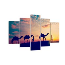 Impression sur Toile 150x100cm Tableaux Image Photo chameau caravane Decoration