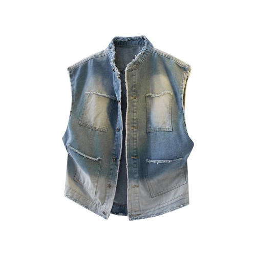 Gilet jean vintage - gilet, en