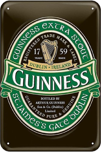 Enseigne métal guinness - enseigne,