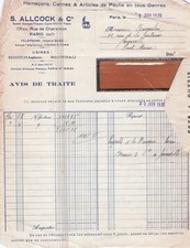 75 PARIS fournisseur ALLCOCK 1935 peche hamecons