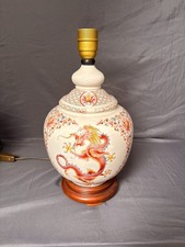 Ancien Pied Lampe Dragon