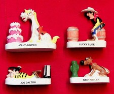 Lucky Luke - Lot 4 porte-bougies en porcelaine - 1999