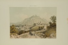 Lithographie couleur originale Faverges Chateau Haute Savoie
