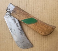 Ancienne  serpette XIX ème. "LIER"  Manche bois a voir